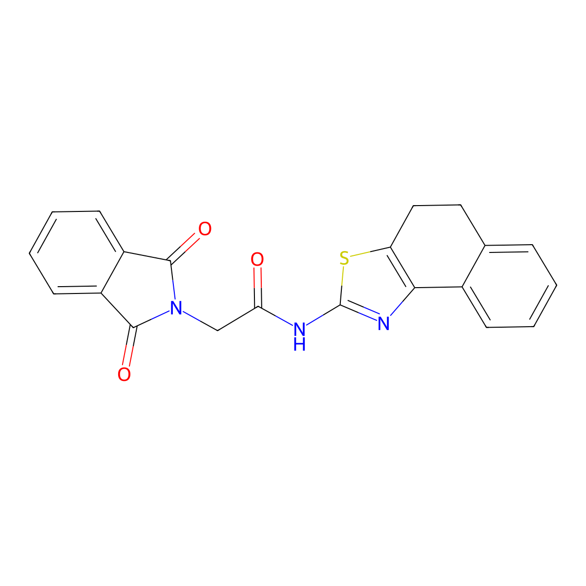N-(4,5-dihydronaphtho[1,2-d]thiazol-2-yl)-2-(1,3-dioxoisoindolin-2-yl)acetamide molecular structure, CAS 477545-62-3