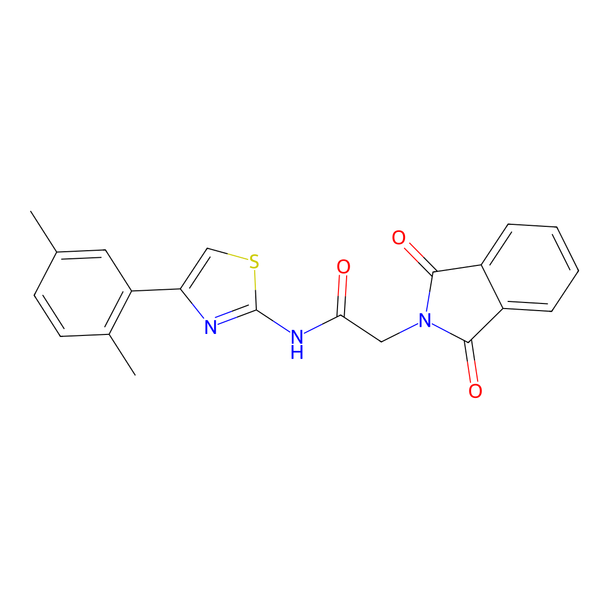 N-(4-(2,5-dimethylphenyl)thiazol-2-yl)-2-(1,3-dioxoisoindolin-2-yl)acetamide molecular structure, CAS 477545-72-5