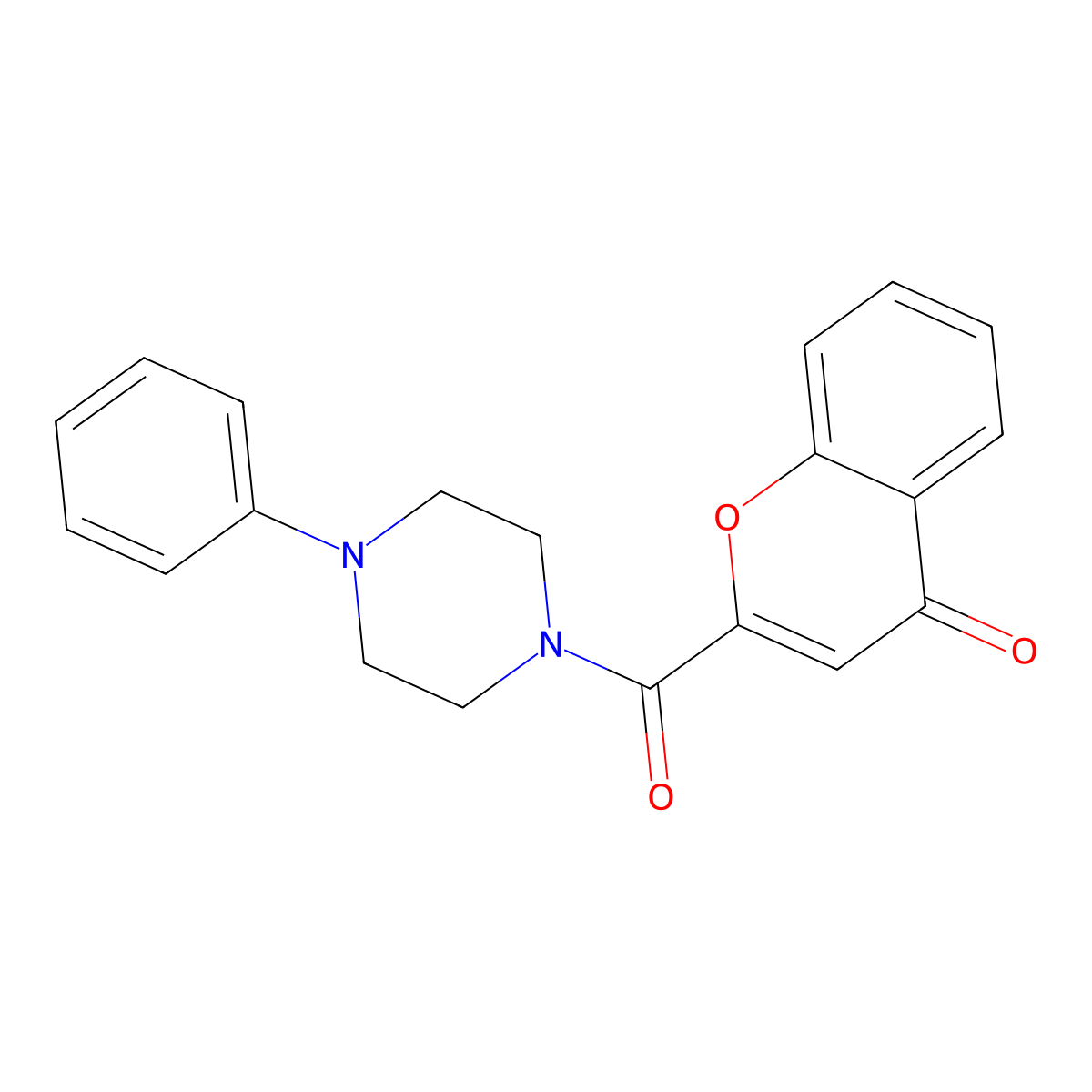 2-(4-phenylpiperazine-1-carbonyl)-4H-chromen-4-one molecular structure, CAS 477545-79-2