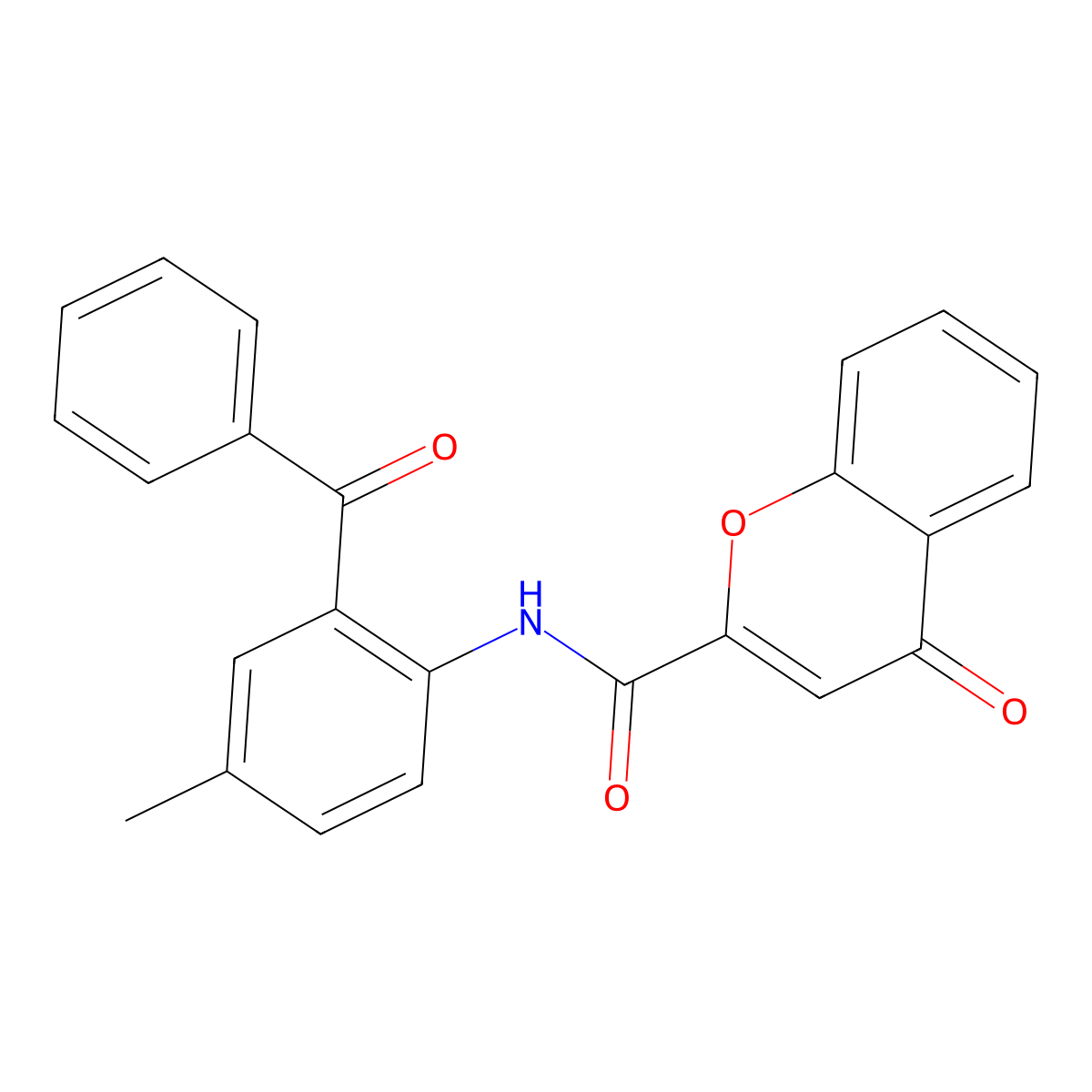 N-(2-benzoyl-4-methylphenyl)-4-oxo-4H-chromene-2-carboxamide molecular structure, CAS 477545-86-1
