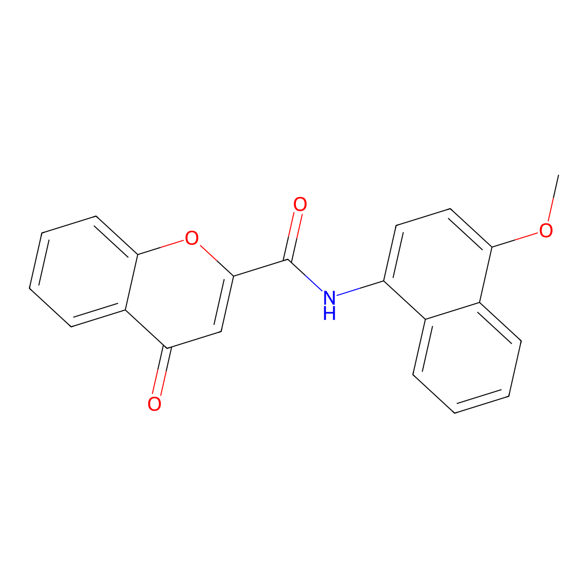 N-(4-methoxynaphthalen-1-yl)-4-oxo-4H-chromene-2-carboxamide molecular structure, CAS 477545-87-2