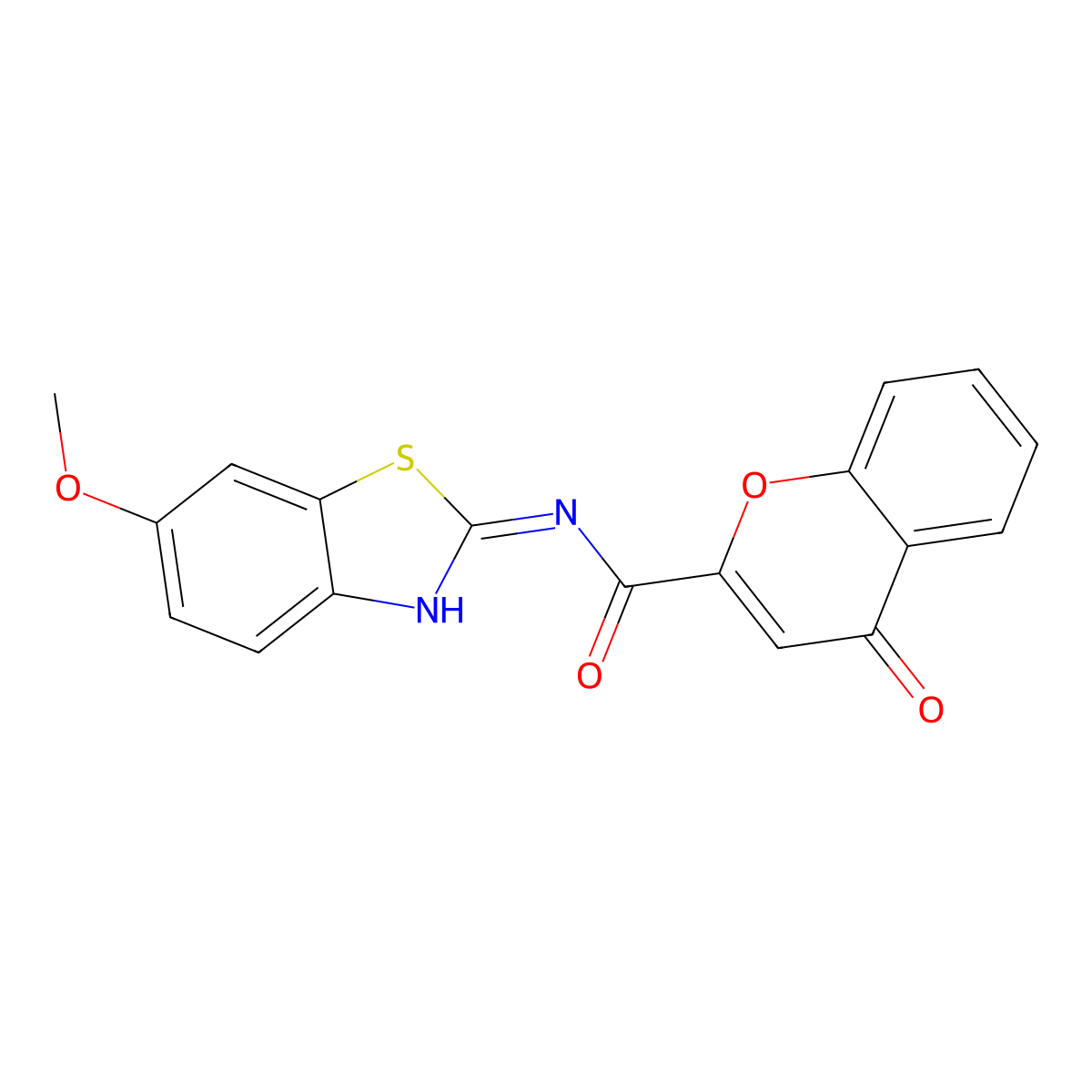 N-(6-methoxy-1,3-benzothiazol-2-yl)-4-oxo-4H-chromene-2-carboxamide molecular structure, CAS 477546-08-0