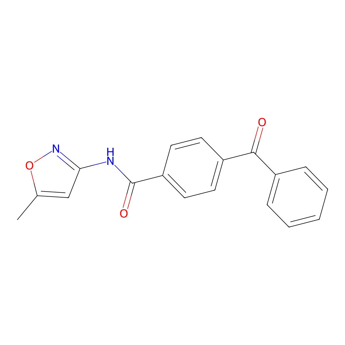 4-benzoyl-N-(5-methylisoxazol-3-yl)benzamide molecular structure, CAS 477546-44-4