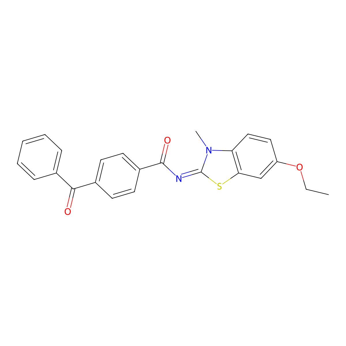 (Z)-4-benzoyl-N-(6-ethoxy-3-methylbenzo[d]thiazol-2(3H)-ylidene)benzamide molecular structure, CAS 477547-10-7