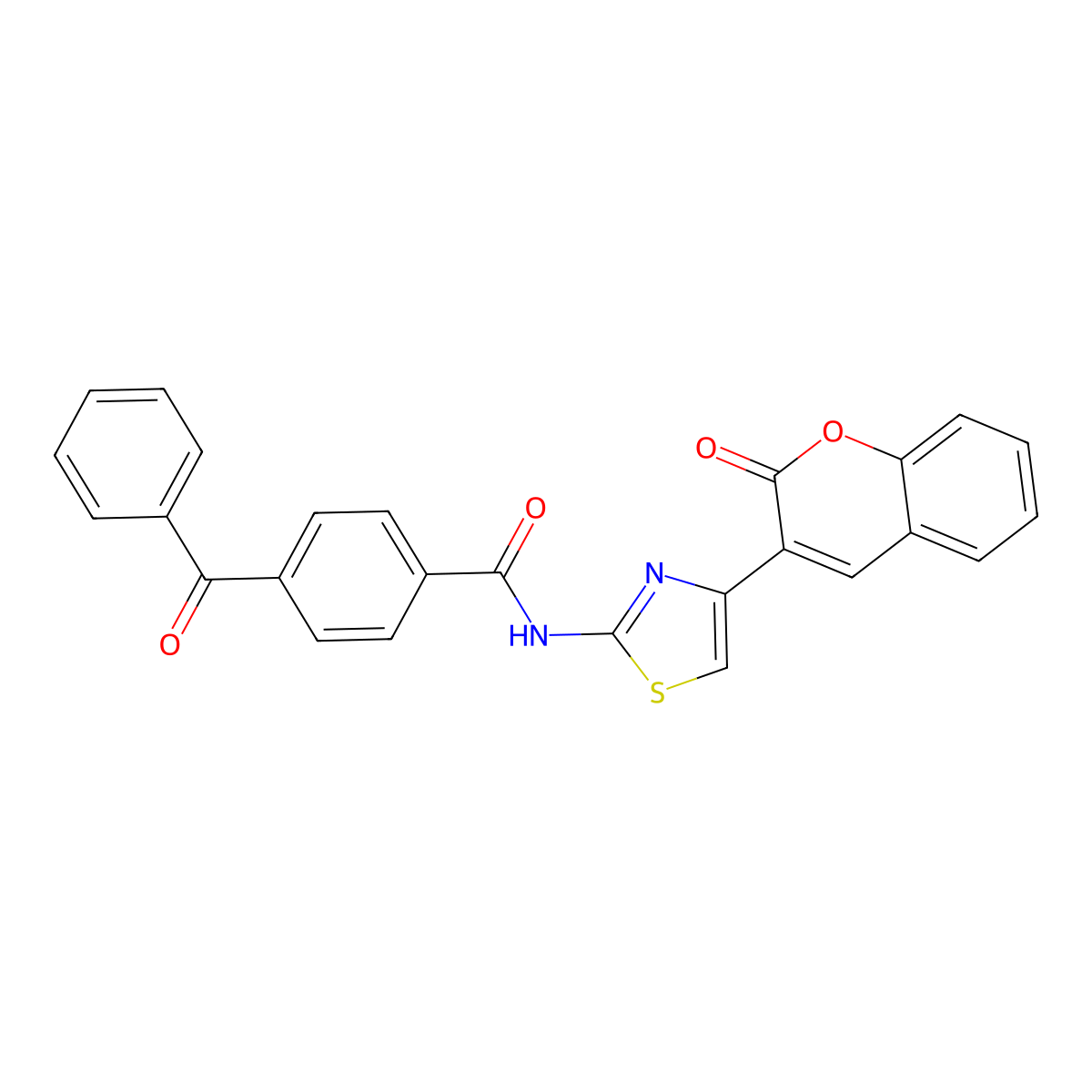 4-benzoyl-N-(4-(2-oxo-2H-chromen-3-yl)thiazol-2-yl)benzamide molecular structure, CAS 477547-30-1