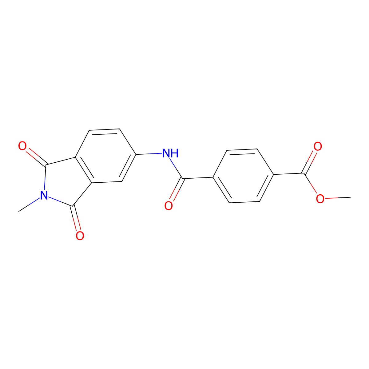 methyl 4-[(2-methyl-1,3-dioxo-2,3-dihydro-1H-isoindol-5-yl)carbamoyl]benzoate molecular structure, CAS 477548-59-7
