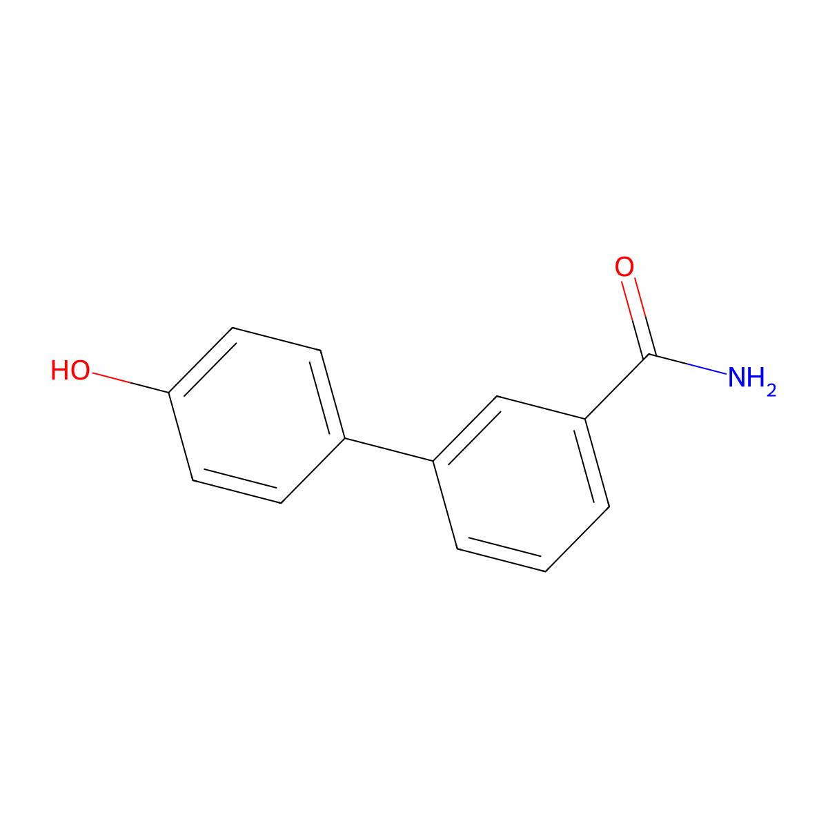 4-(3-Aminocarbonylphenyl)phenol molecular structure, CAS 477549-30-7