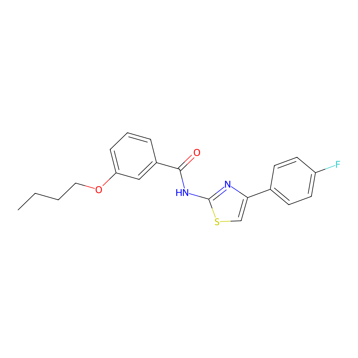 3-butoxy-N-[4-(4-fluorophenyl)-1,3-thiazol-2-yl]benzamide molecular structure, CAS 477551-10-3