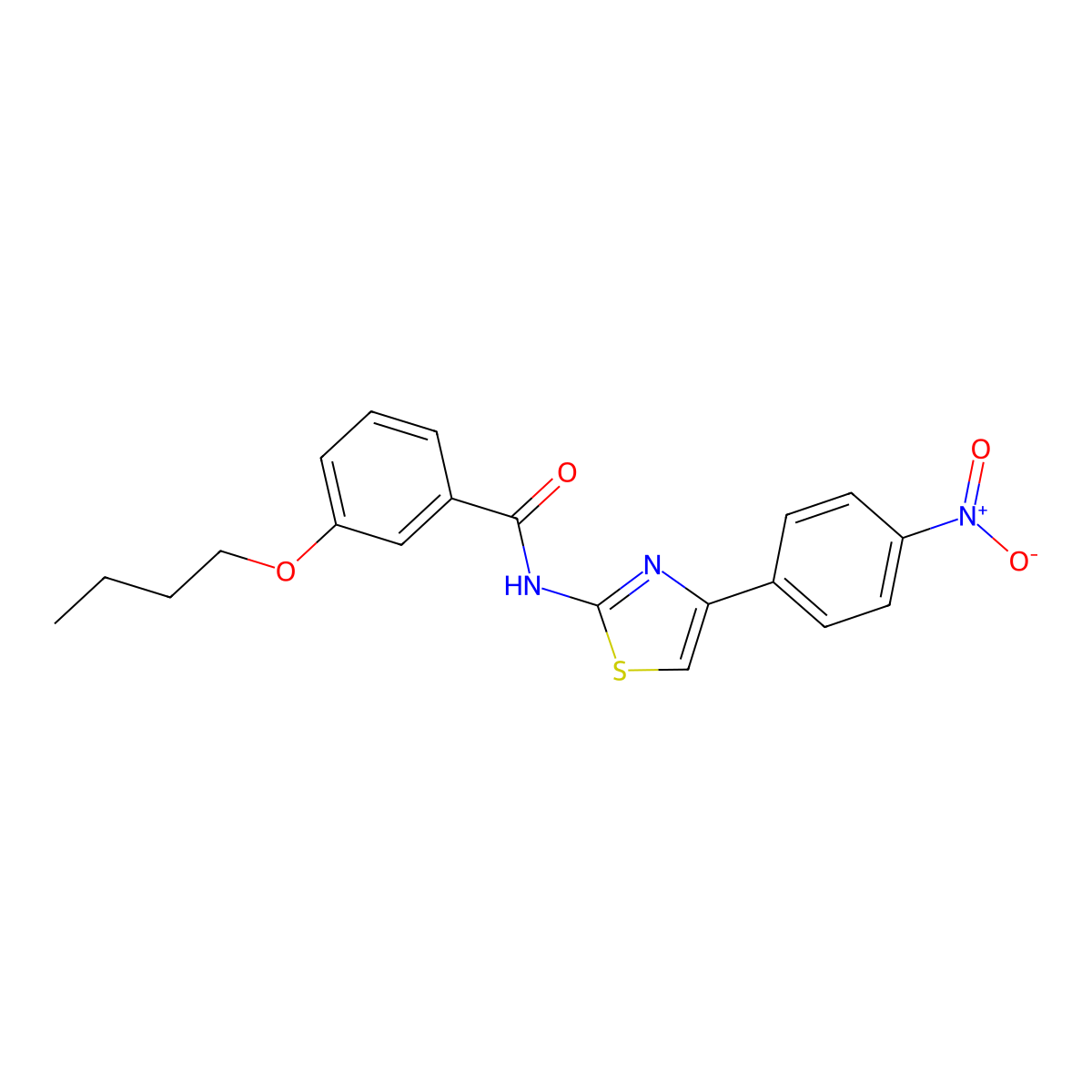 3-butoxy-N-[4-(4-nitrophenyl)-1,3-thiazol-2-yl]benzamide molecular structure, CAS 477551-30-7