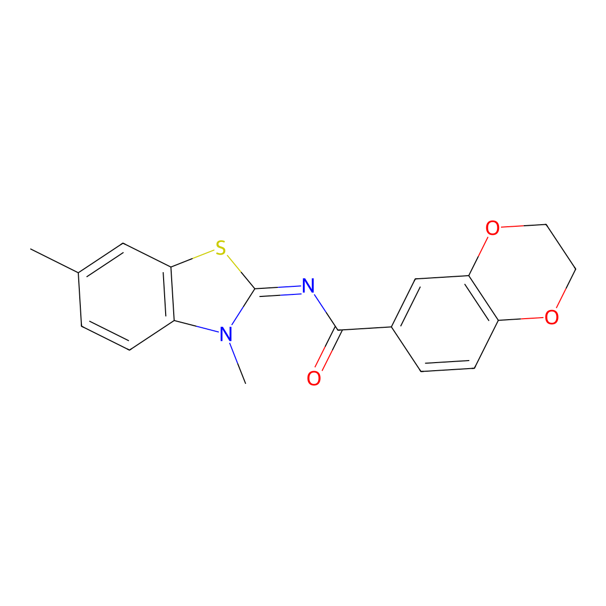 (Z)-N-(3,6-dimethylbenzo[d]thiazol-2(3H)-ylidene)-2,3-dihydrobenzo[b][1,4]dioxine-6-carboxamide molecular structure, CAS 477554-48-6