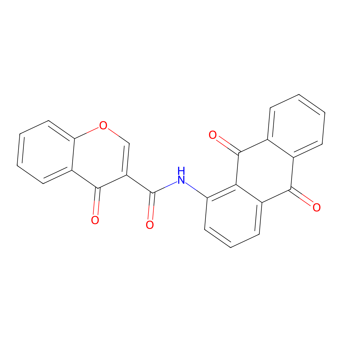N-(9,10-dioxo-9,10-dihydroanthracen-1-yl)-4-oxo-4H-chromene-3-carboxamide molecular structure, CAS 477554-96-4