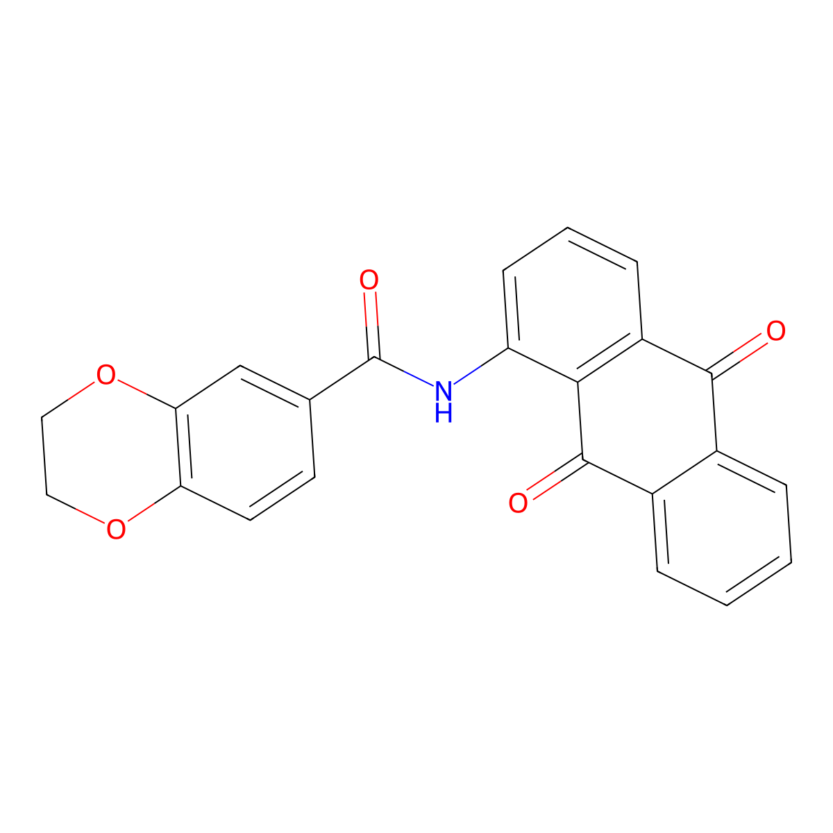 N-(9,10-dioxo-9,10-dihydroanthracen-1-yl)-2,3-dihydro-1,4-benzodioxine-6-carboxamide molecular structure, CAS 477554-97-5