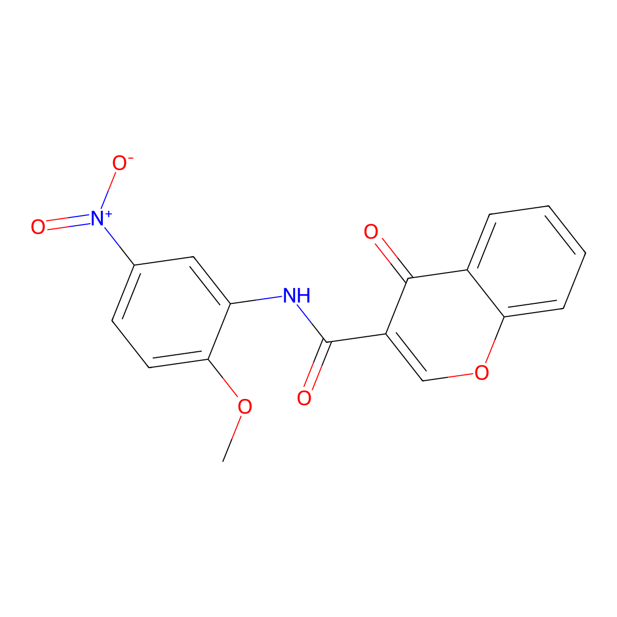 N-(2-methoxy-5-nitrophenyl)-4-oxo-4H-chromene-3-carboxamide molecular structure, CAS 477555-33-2
