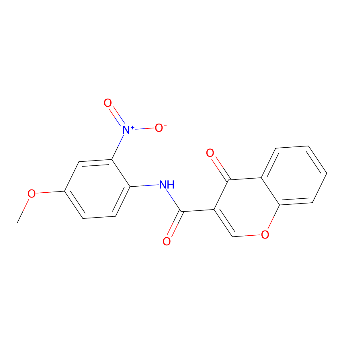 N-(4-methoxy-2-nitrophenyl)-4-oxo-4H-chromene-3-carboxamide molecular structure, CAS 477555-38-7