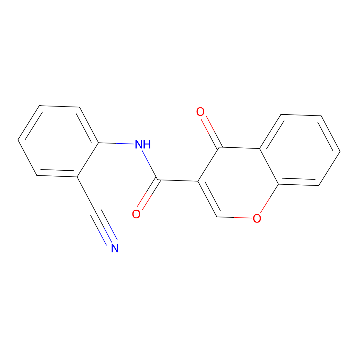 N-(2-cyanophenyl)-4-oxo-4H-chromene-3-carboxamide molecular structure, CAS 477555-58-1