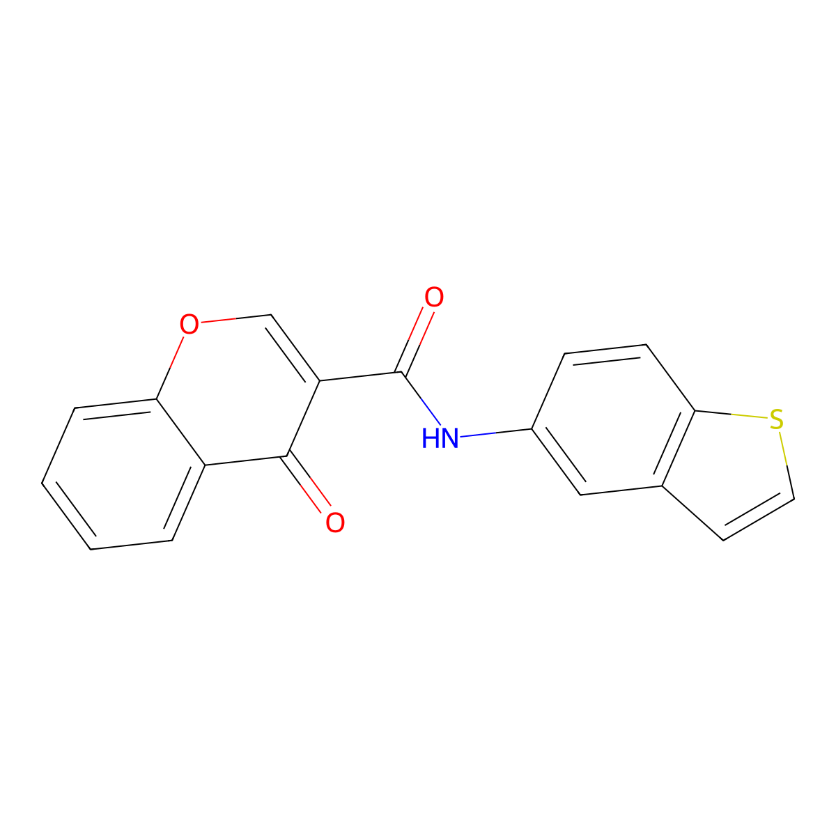 N-(benzo[b]thiophen-5-yl)-4-oxo-4H-chromene-3-carboxamide molecular structure, CAS 477556-06-2