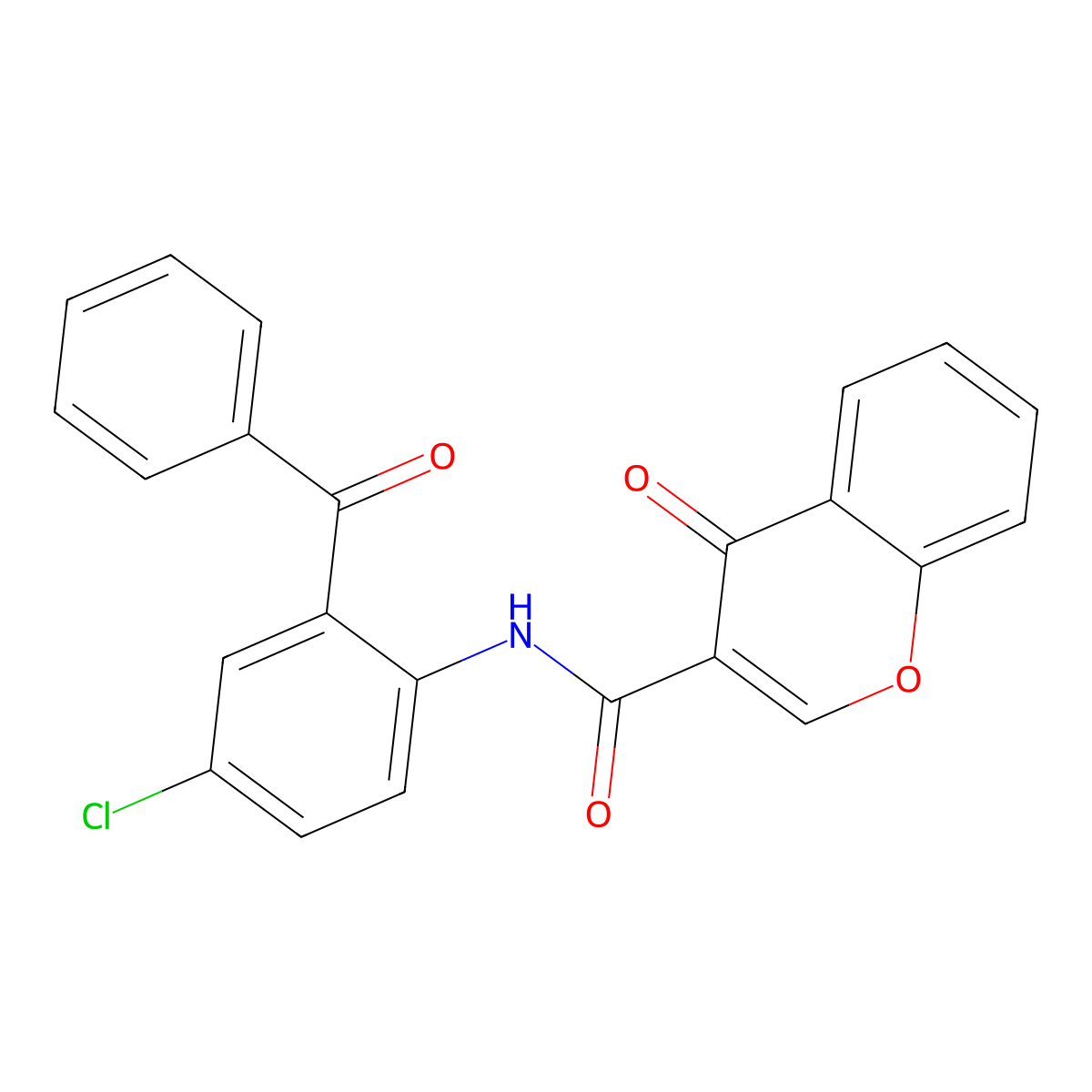 N-(2-benzoyl-4-chlorophenyl)-4-oxo-4H-chromene-3-carboxamide molecular structure, CAS 477556-66-4