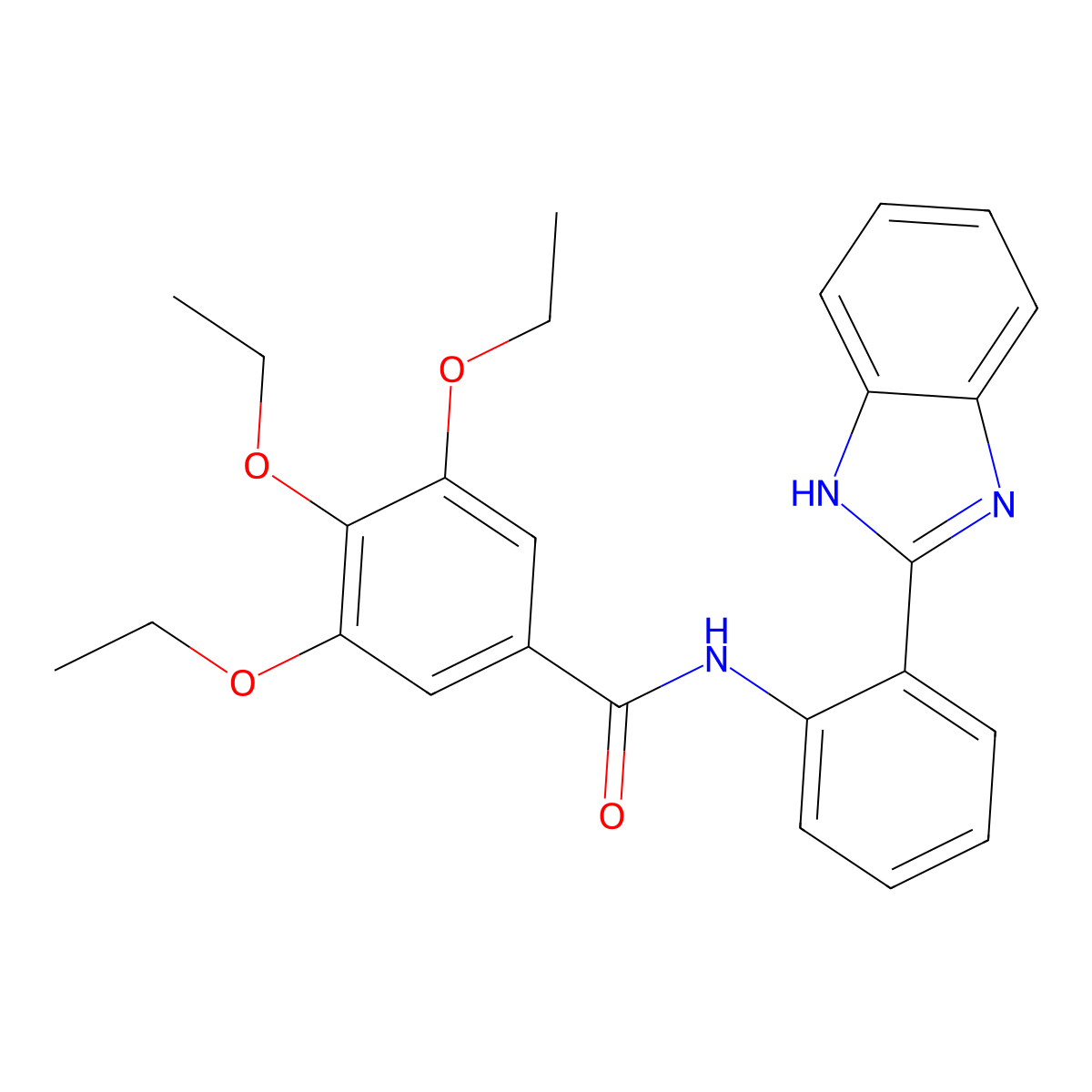 N-(2-(1H-benzo[d]imidazol-2-yl)phenyl)-3,4,5-triethoxybenzamide molecular structure, CAS 477557-53-2