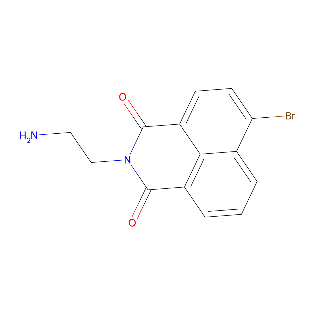 2-(2-aminoethyl)-6-bromo-1H-benzo[de]isoquinoline-1,3(2H)-dione molecular structure, CAS 477565-56-3