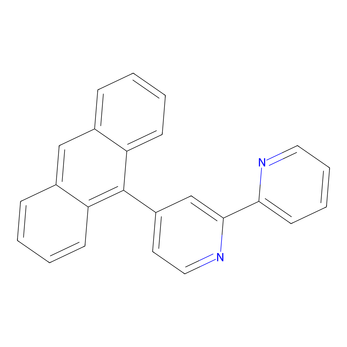 2,2'-Bipyridine, 4-(9-anthracenyl)- molecular structure, CAS 477566-93-1