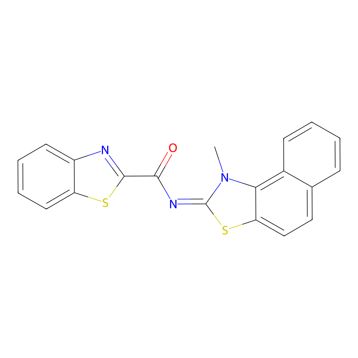 (Z)-N-(1-methylnaphtho[1,2-d]thiazol-2(1H)-ylidene)benzo[d]thiazole-2-carboxamide molecular structure, CAS 477567-15-0
