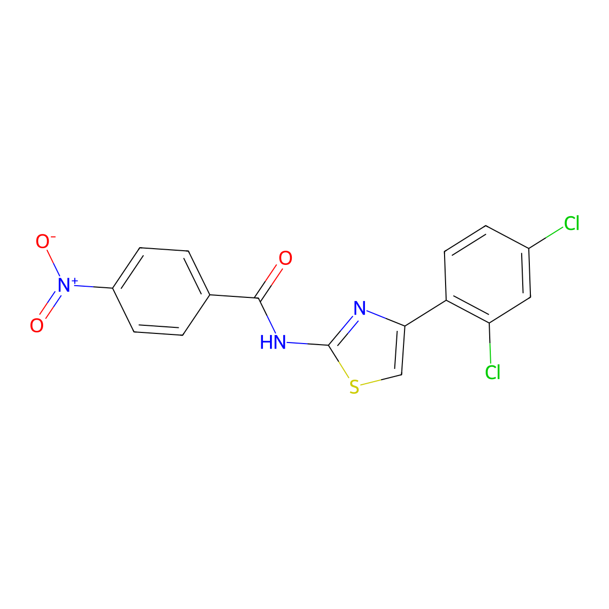 N-[4-(2,4-dichlorophenyl)-1,3-thiazol-2-yl]-4-nitrobenzamide molecular structure, CAS 477568-47-1