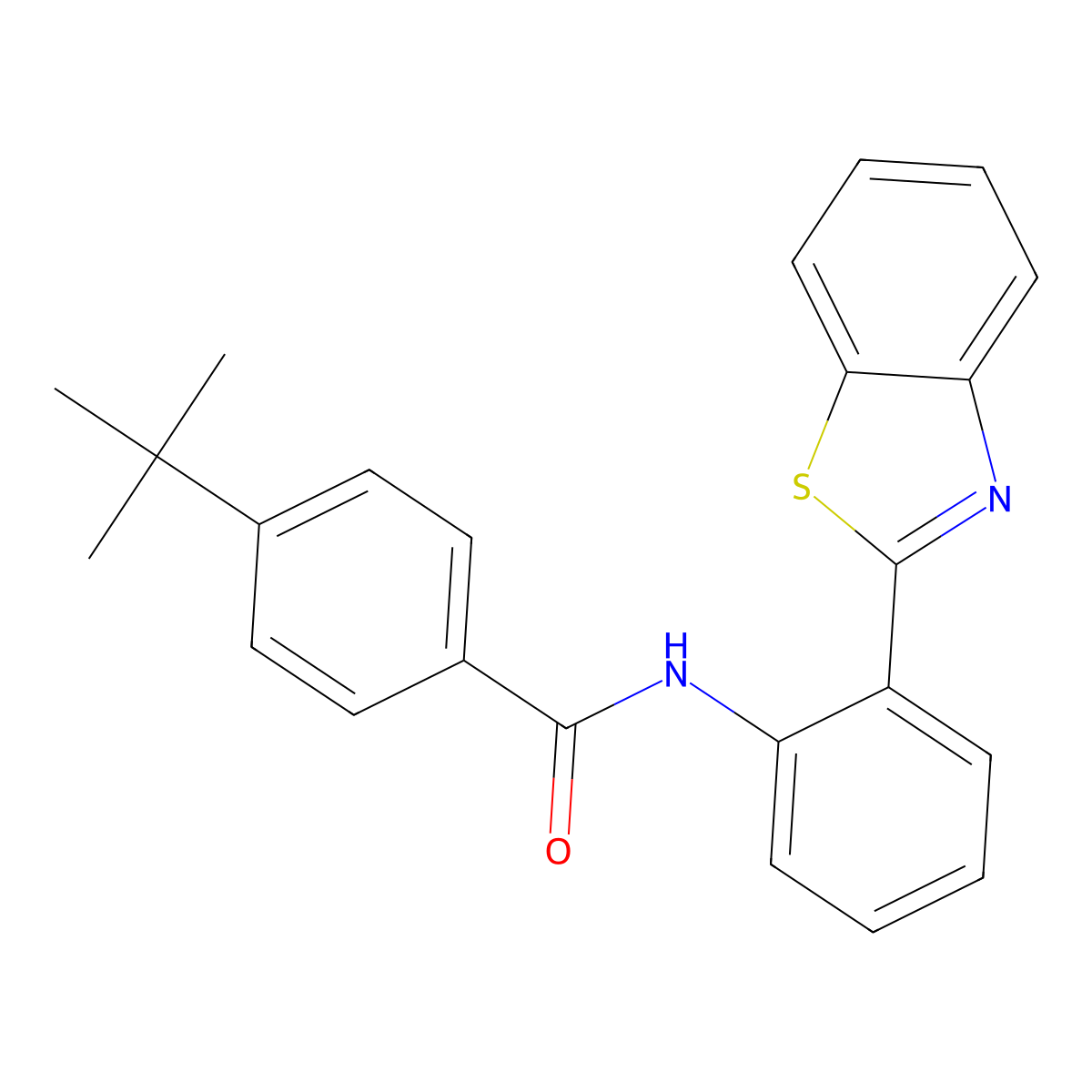 N-[2-(1,3-benzothiazol-2-yl)phenyl]-4-tert-butylbenzamide molecular structure, CAS 477569-48-5