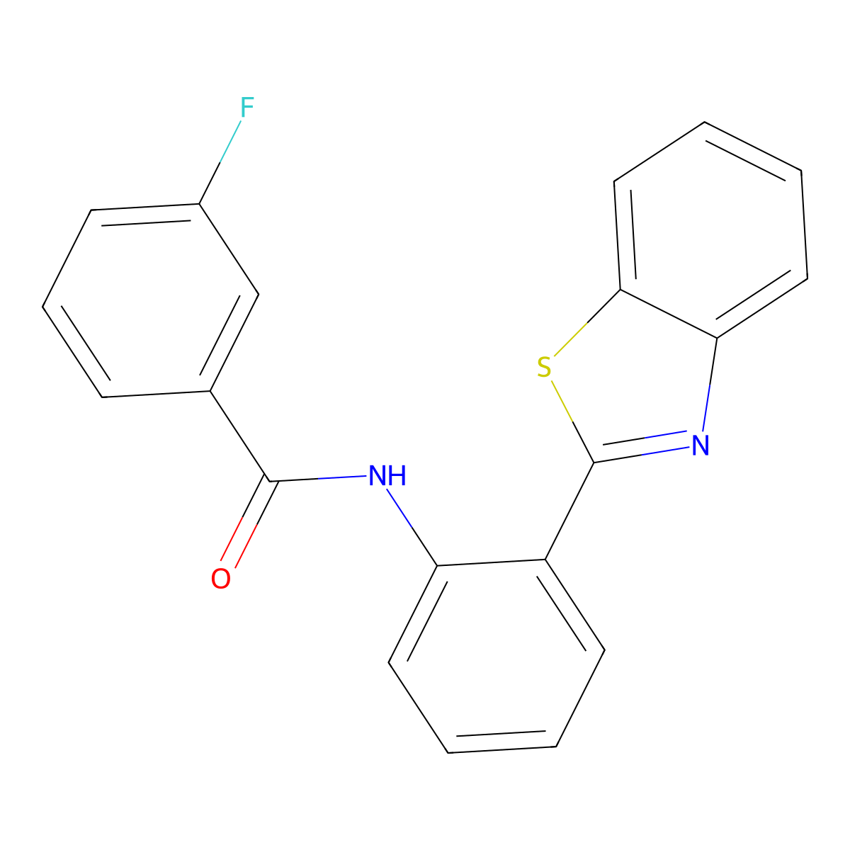 N-[2-(1,3-benzothiazol-2-yl)phenyl]-3-fluorobenzamide molecular structure, CAS 477569-49-6