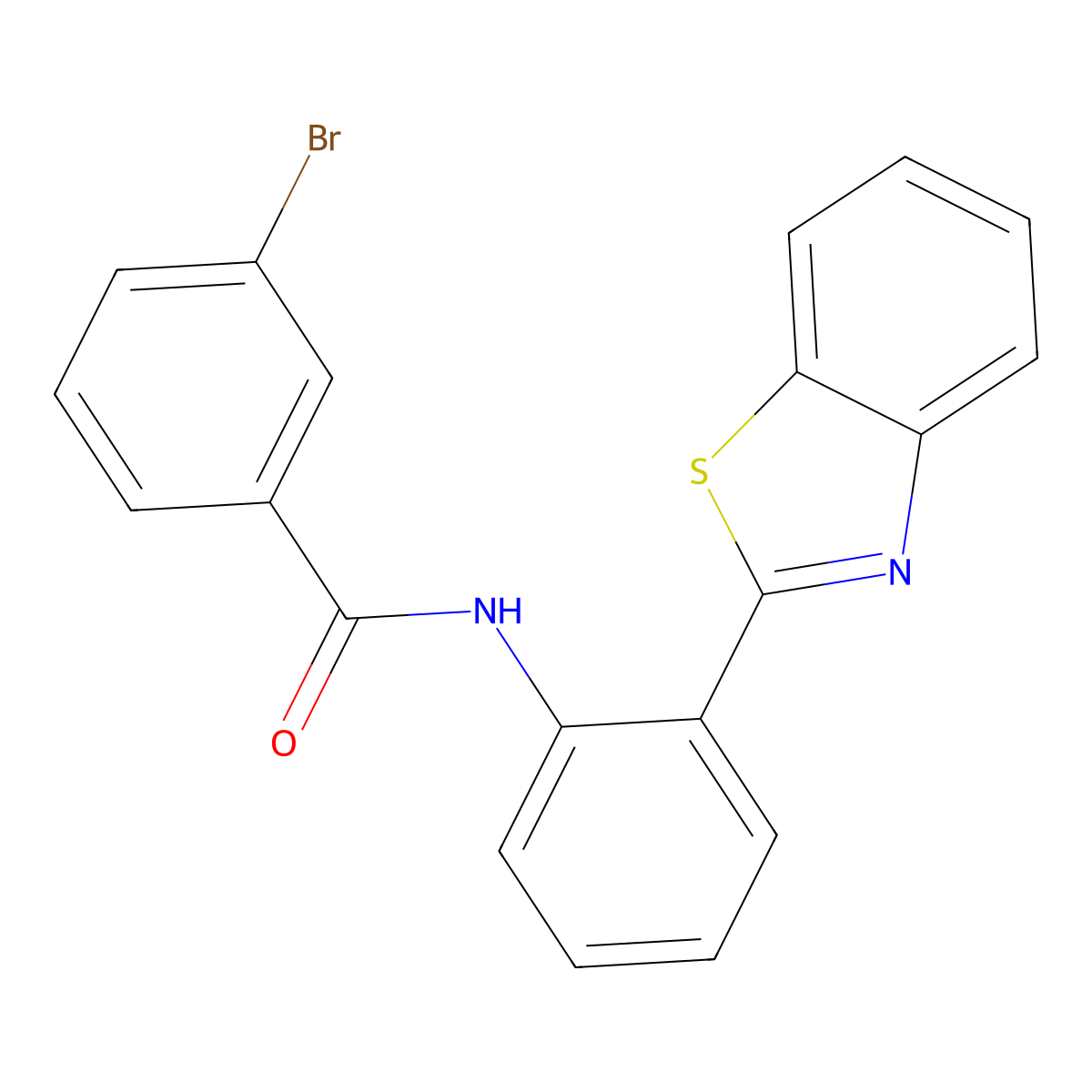 N-[2-(1,3-benzothiazol-2-yl)phenyl]-3-bromobenzamide molecular structure, CAS 477569-51-0