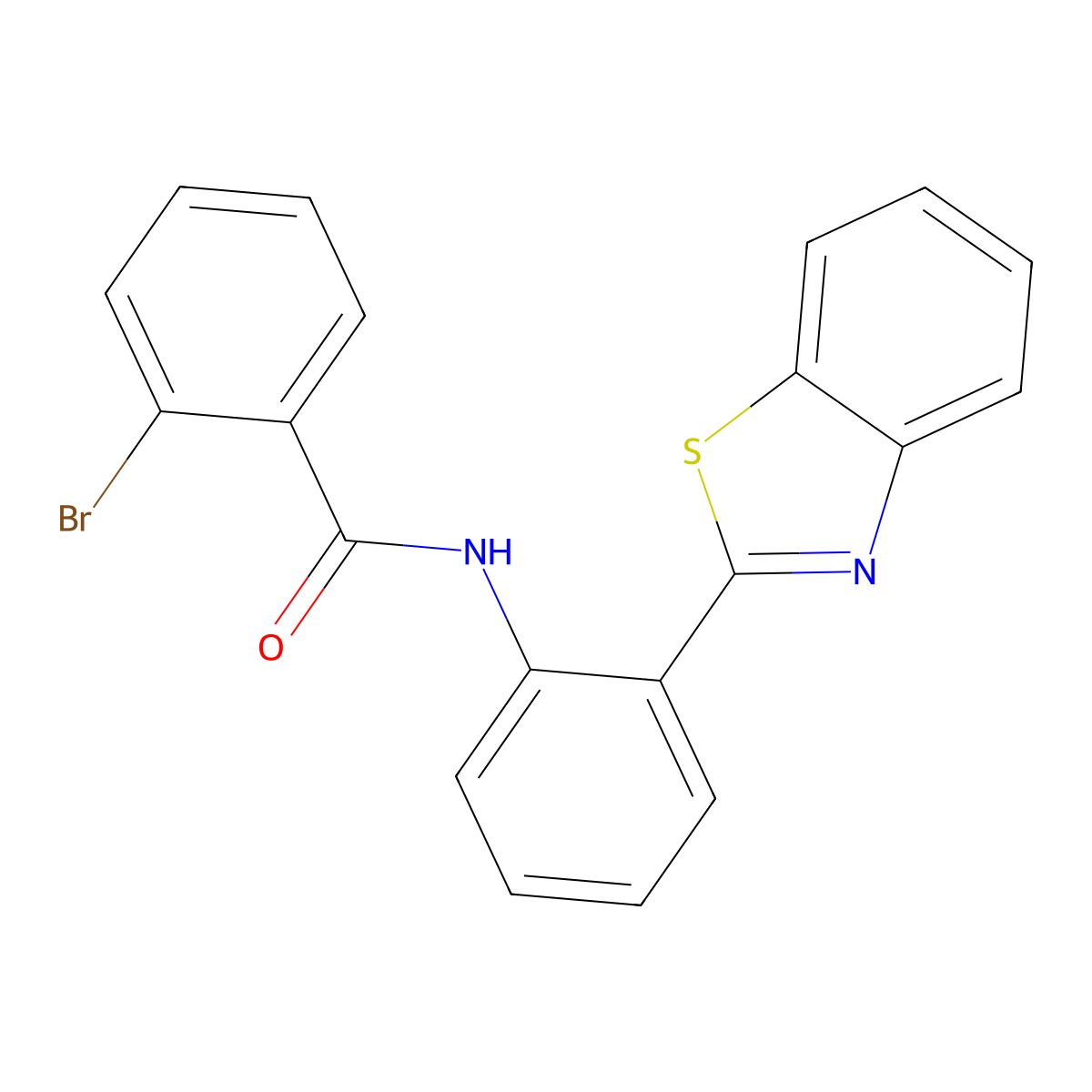 N-[2-(1,3-benzothiazol-2-yl)phenyl]-2-bromobenzamide molecular structure, CAS 477569-52-1