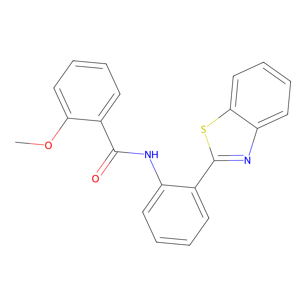 N-[2-(1,3-benzothiazol-2-yl)phenyl]-2-methoxybenzamide molecular structure, CAS 477569-53-2