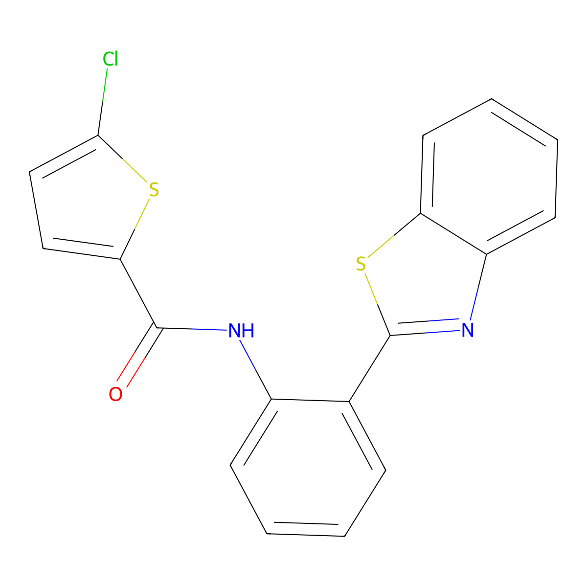 N-[2-(1,3-benzothiazol-2-yl)phenyl]-5-chlorothiophene-2-carboxamide molecular structure, CAS 477569-62-3