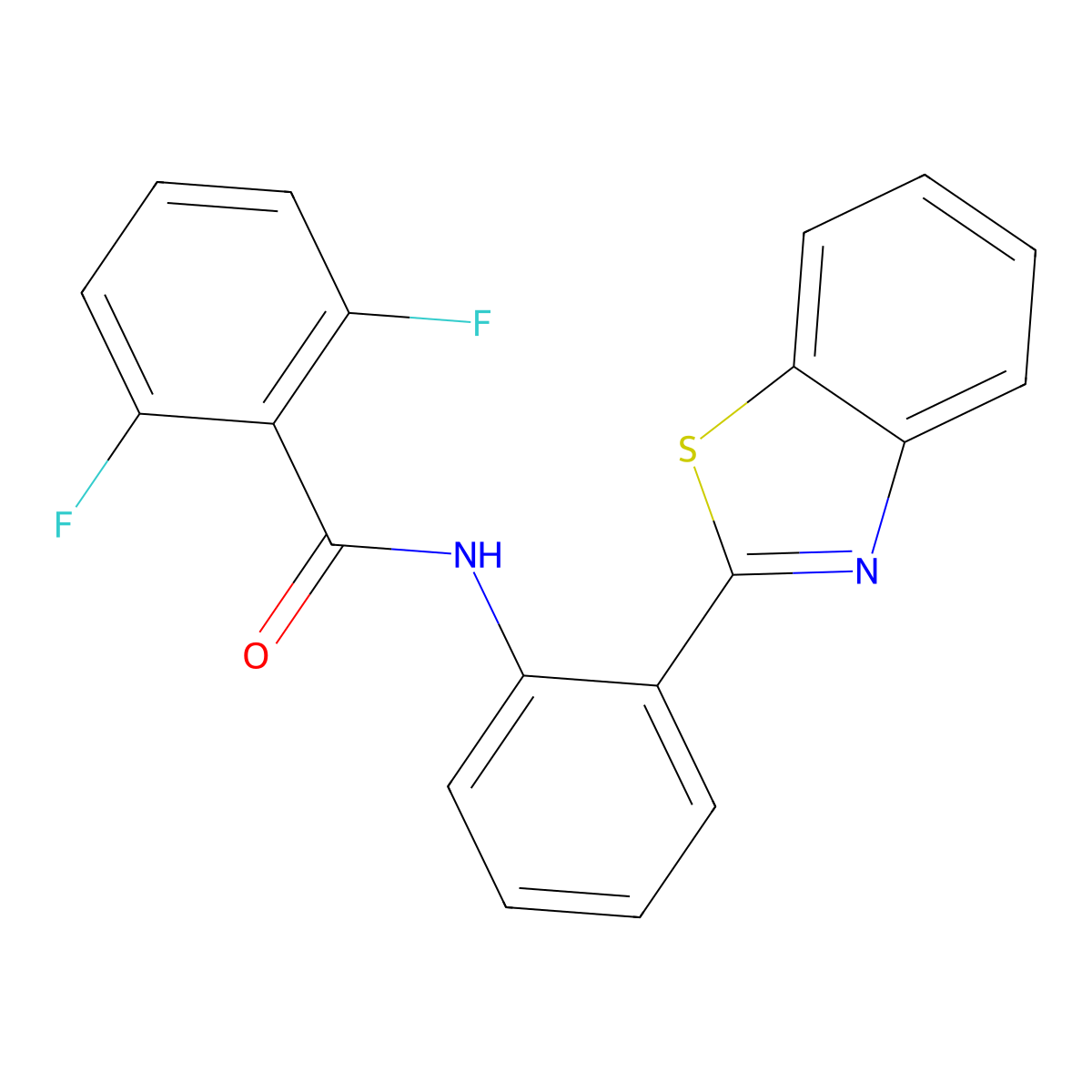 N-[2-(1,3-benzothiazol-2-yl)phenyl]-2,6-difluorobenzamide molecular structure, CAS 477569-69-0