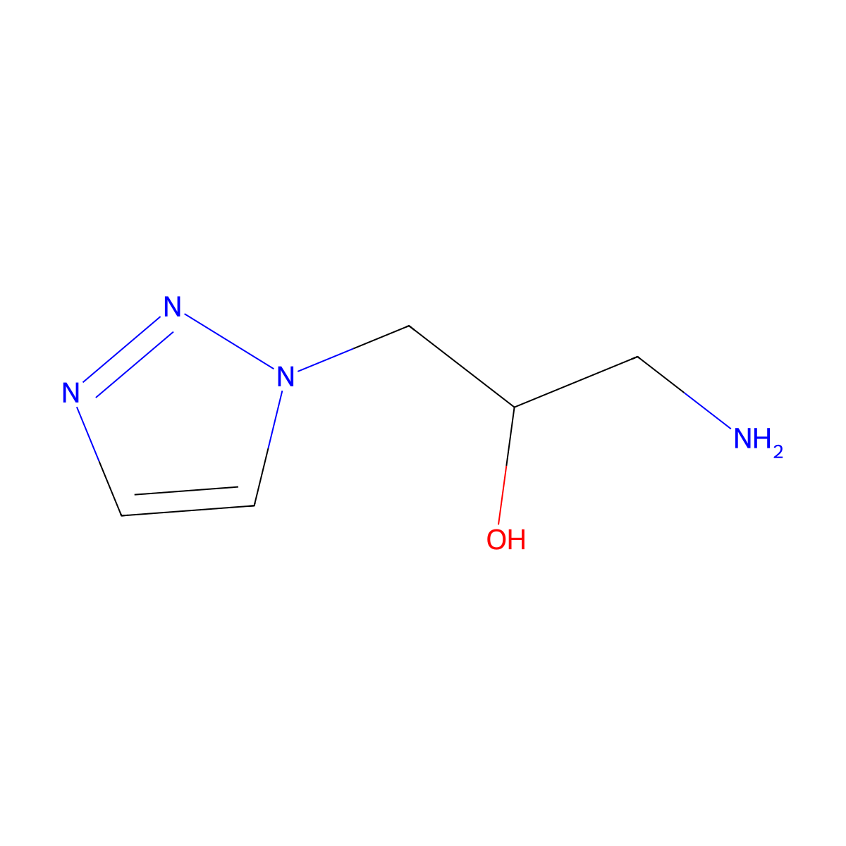 1-amino-3-(1H-1,2,3-triazol-1-yl)propan-2-ol molecular structure, CAS 477575-14-7