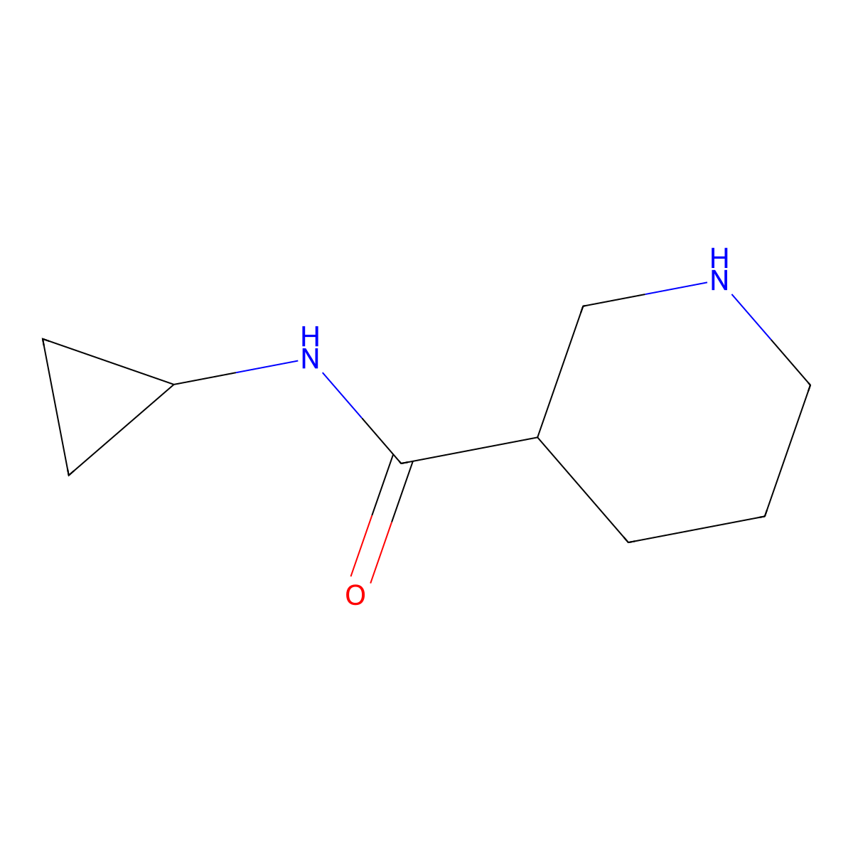 (3r)-n-Cyclopropylpiperidine-3-carboxamide molecular structure, CAS 477576-82-2