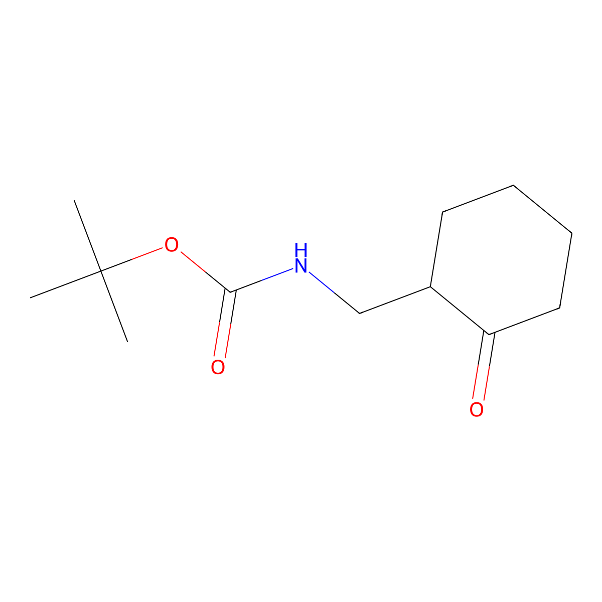 tert-butyl N-[(2-oxocyclohexyl)methyl]carbamate molecular structure, CAS 477584-15-9