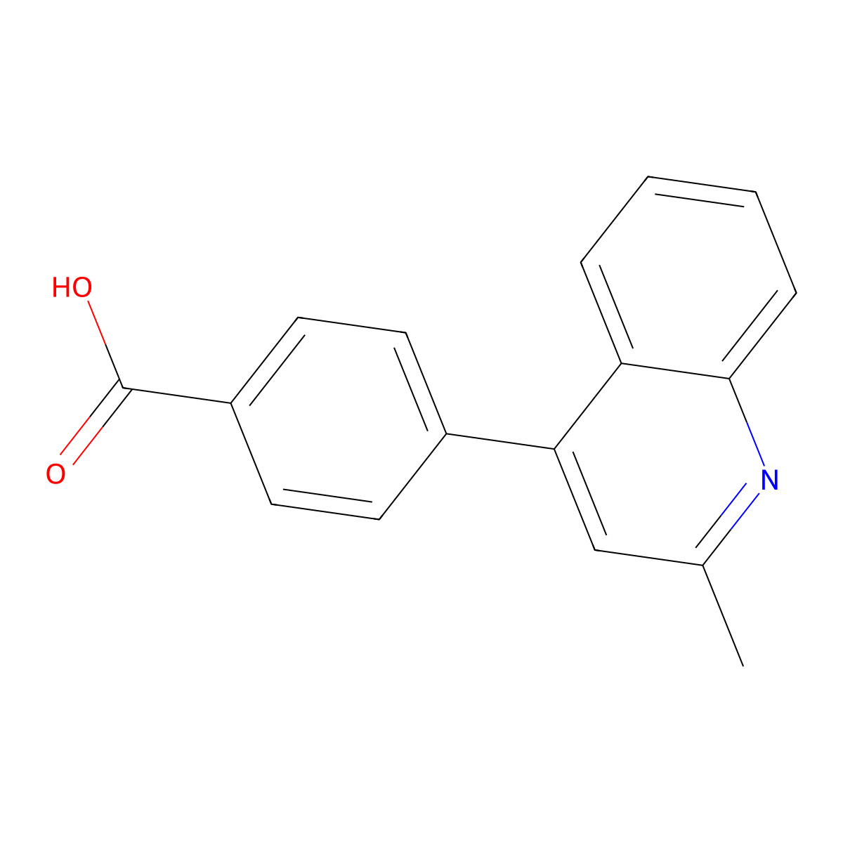4-(2-Methylquinolin-4-yl)benzoic acid molecular structure, CAS 477585-40-3