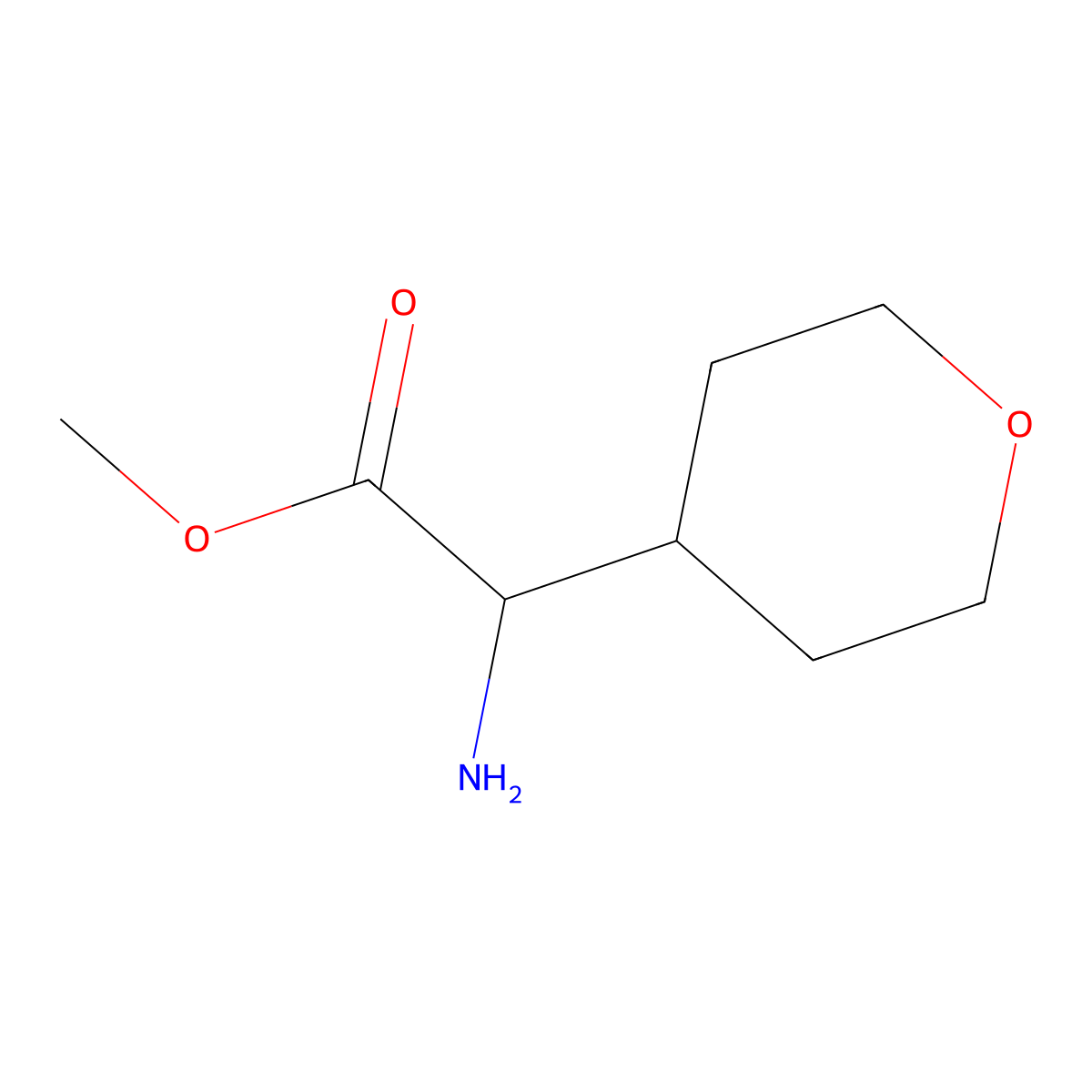 Methyl 2-amino-2-(oxan-4-yl)acetate molecular structure, CAS 477585-43-6