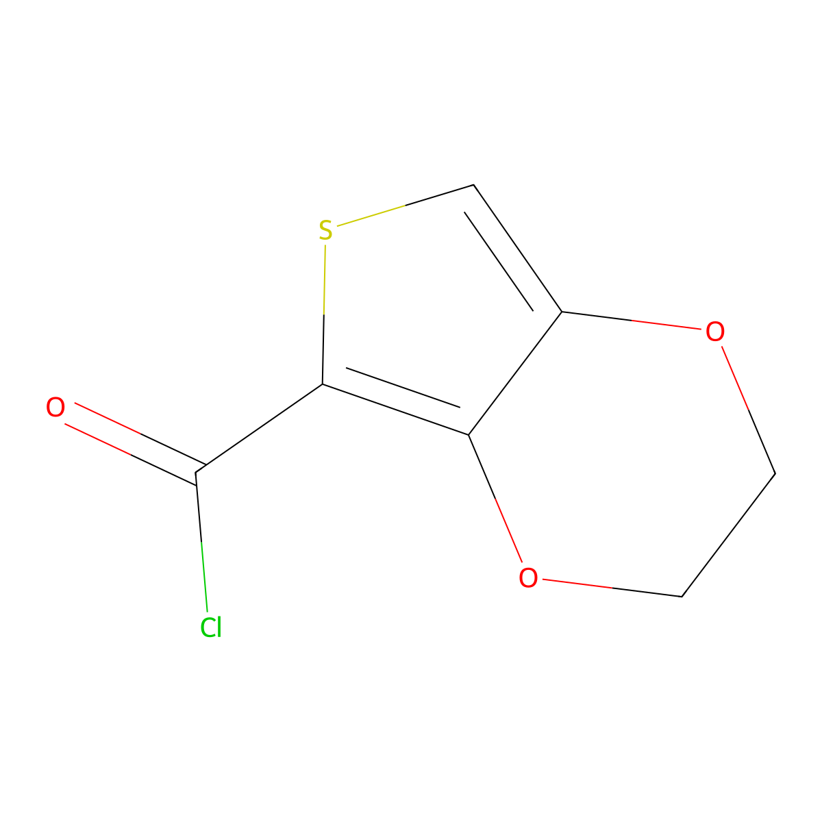 2,3-Dihydrothieno[3,4-b][1,4]dioxin-5-carbonyl chloride molecular structure, CAS 477587-17-0