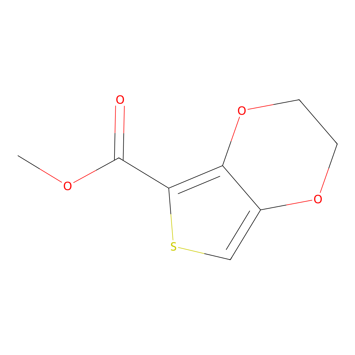 Methyl 2,3-dihydrothieno(3,4-b)-1,4-dioxin-5-carboxylate molecular structure, CAS 477587-18-1