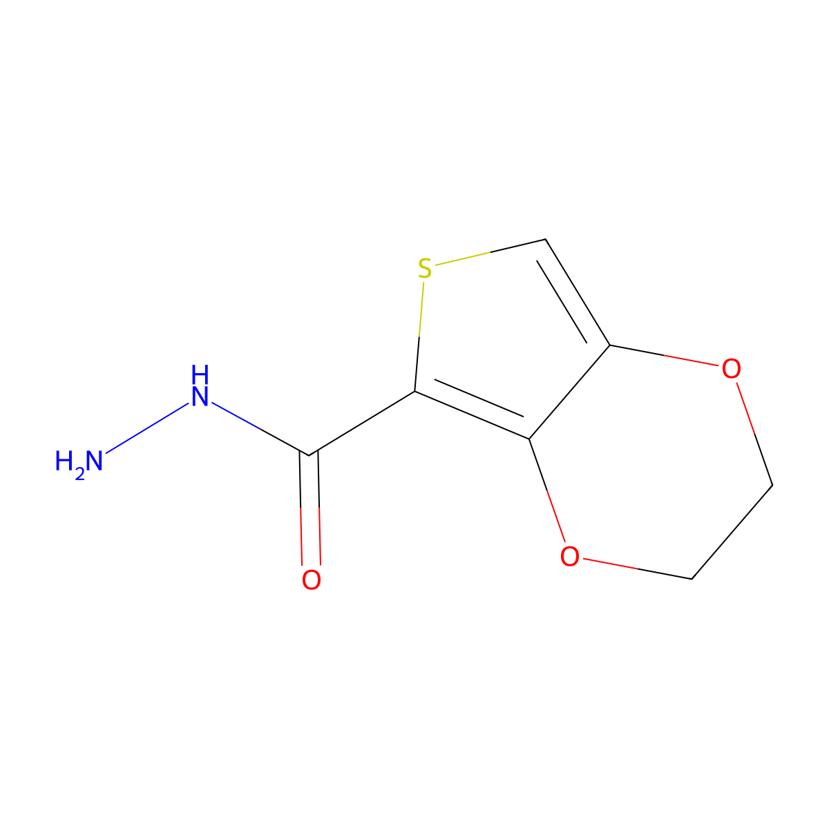 Thieno[3,4-b]-1,4-dioxin-5-carboxylic acid, 2,3-dihydro-, hydrazide (9CI) molecular structure, CAS 477587-19-2