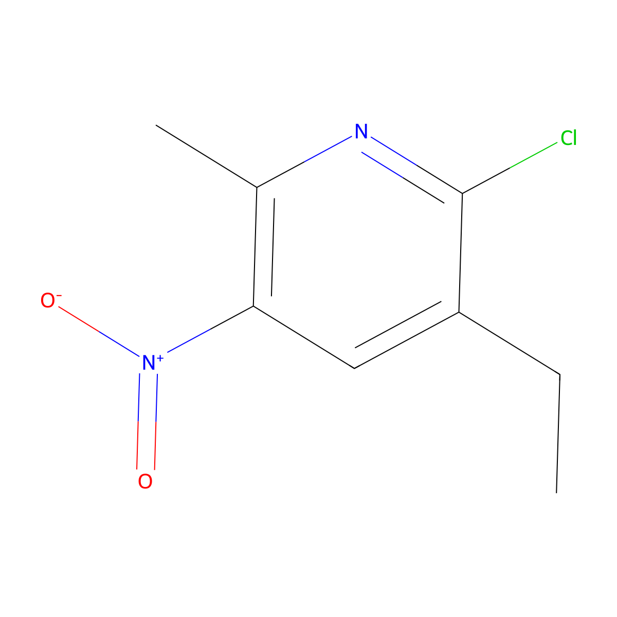 2-Chloro-3-ethyl-6-methyl-5-nitropyridine molecular structure, CAS 477597-88-9