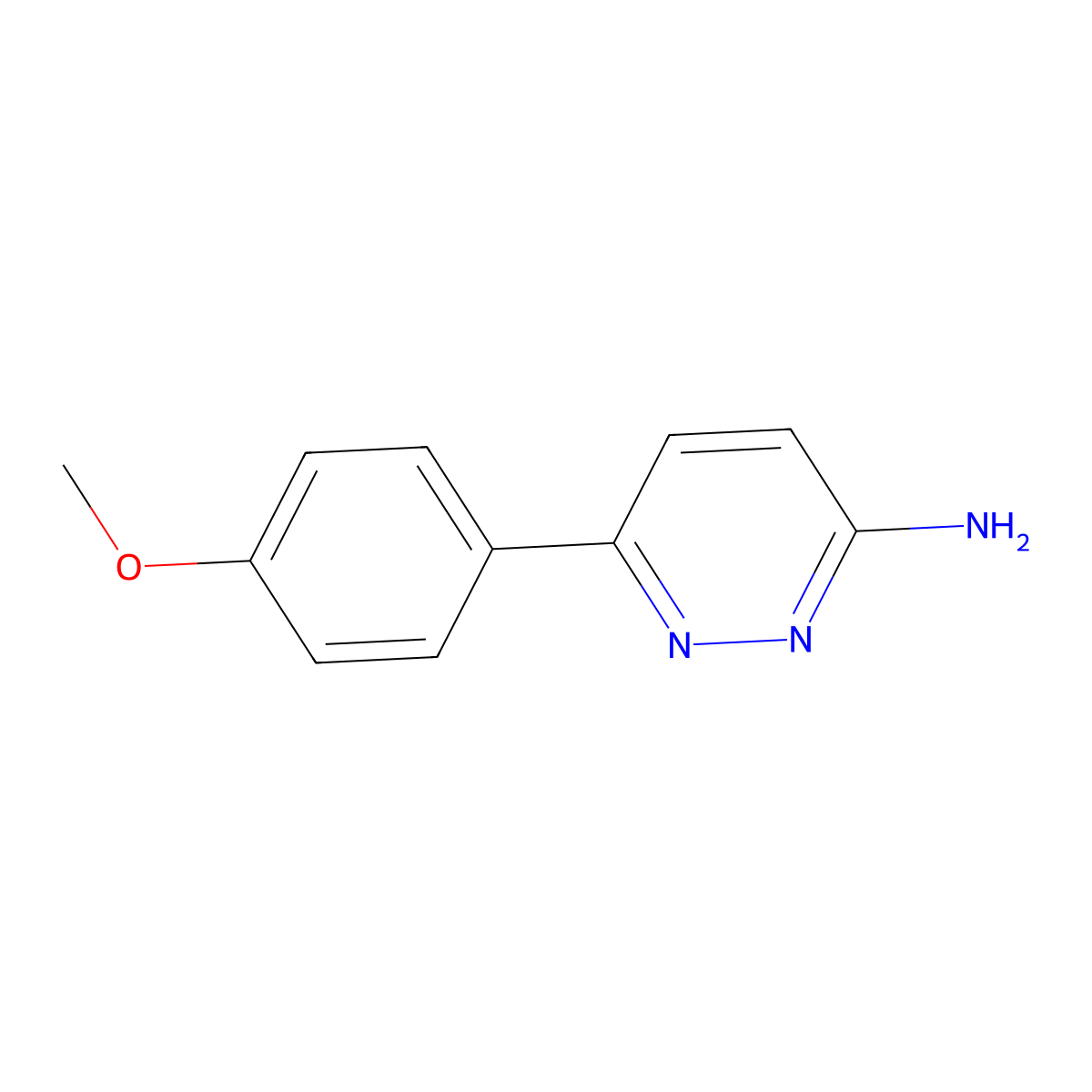 6-(4-Methoxyphenyl)pyridazin-3-amine molecular structure, CAS 4776-87-8