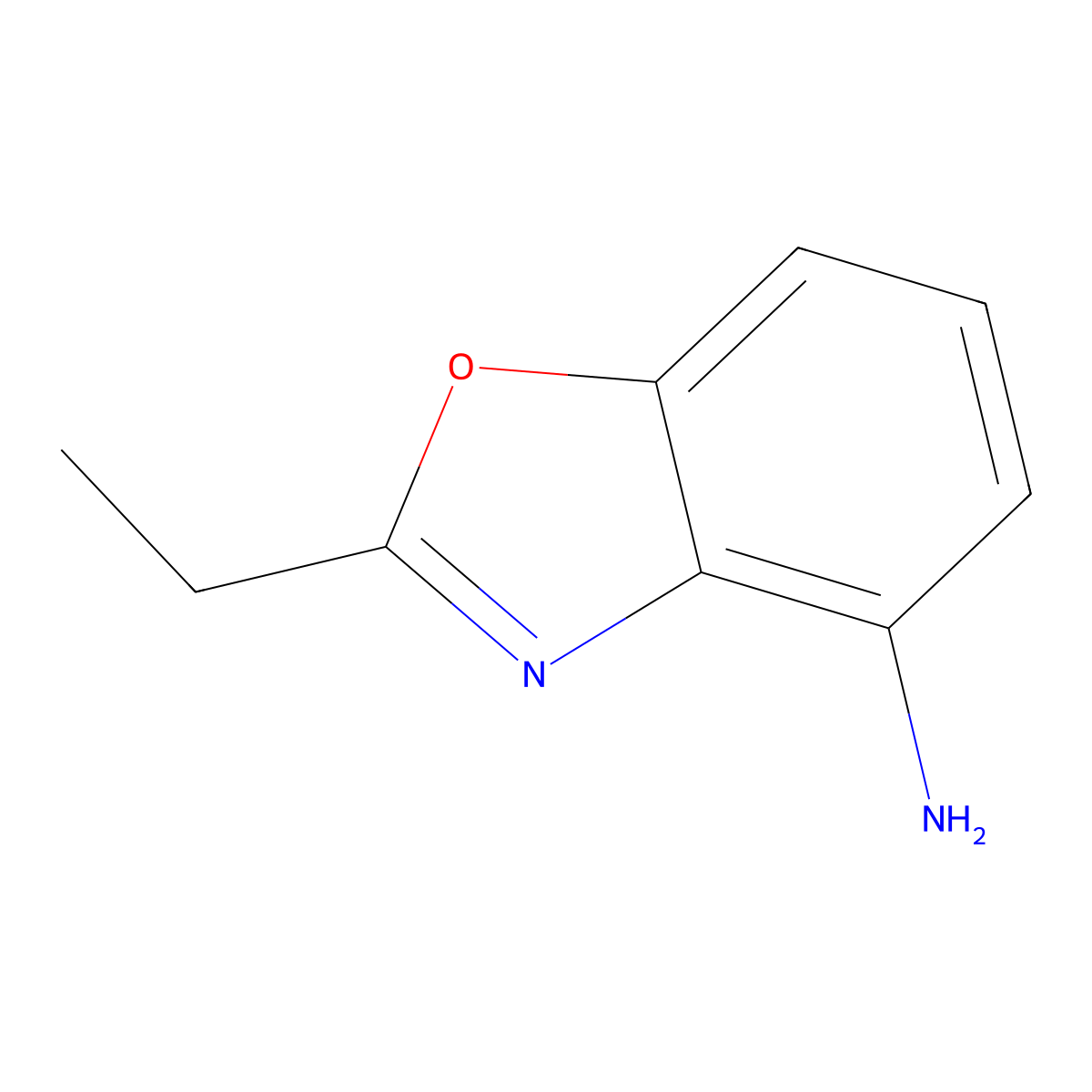 2-Ethyl-1,3-benzoxazol-4-amine molecular structure, CAS 477603-35-3