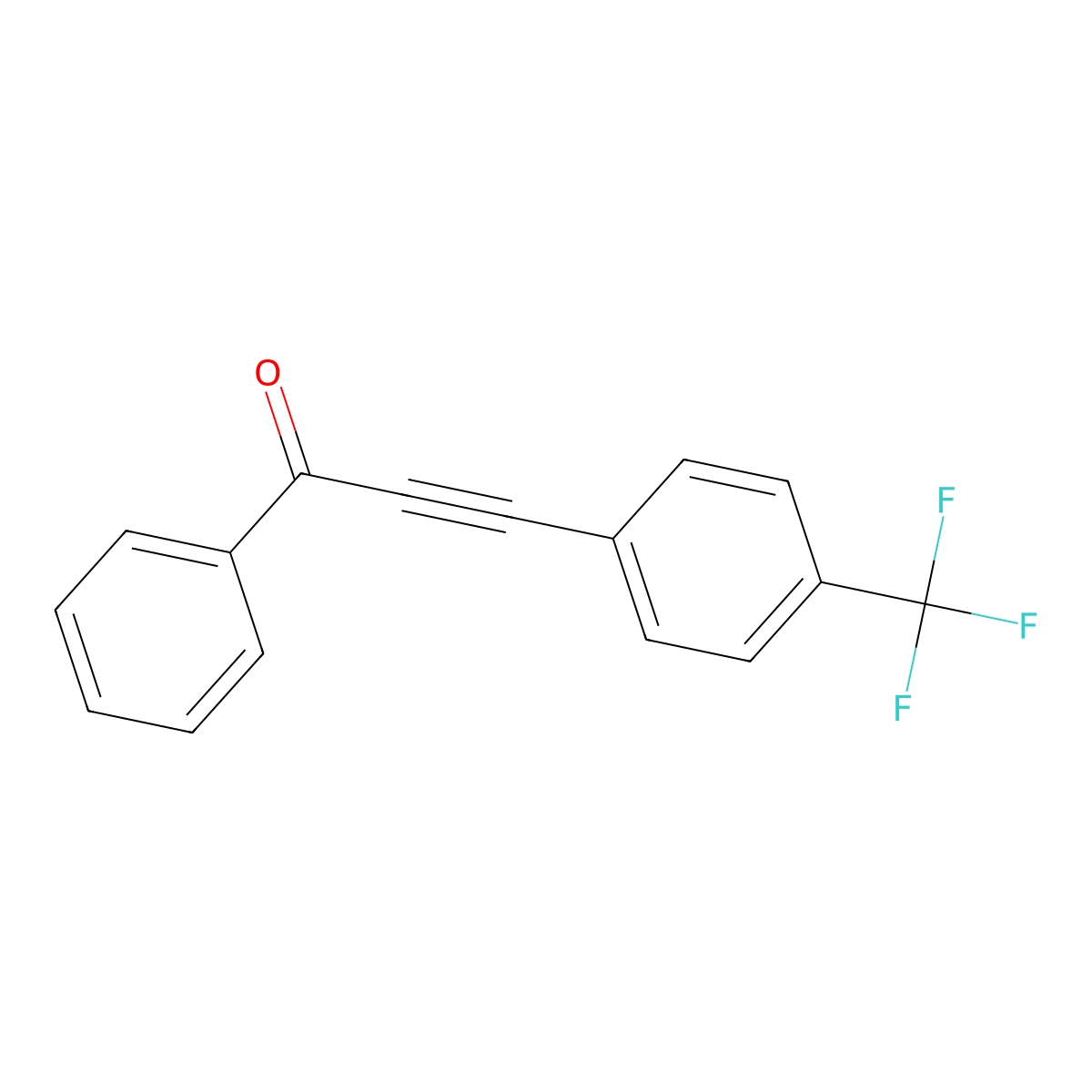 beta-[4-(Trifluoromethyl)phenyl]propiolophenone molecular structure, CAS 477699-40-4