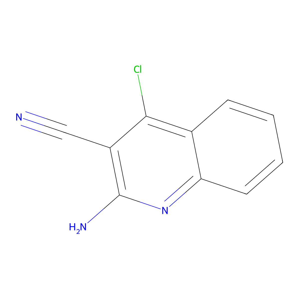 2-Amino-3-cyano4-chloroquinoline molecular structure, CAS 477708-40-0