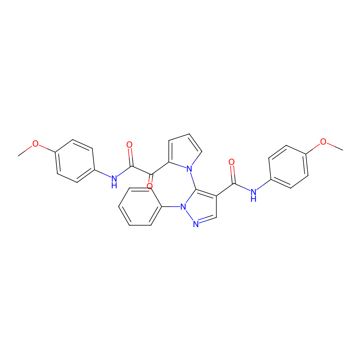 5-{2-[2-(4-methoxyanilino)-2-oxoacetyl]-1H-pyrrol-1-yl}-N-(4-methoxyphenyl)-1-phenyl-1H-pyrazole-4-carboxamide molecular structure, CAS 477709-20-9