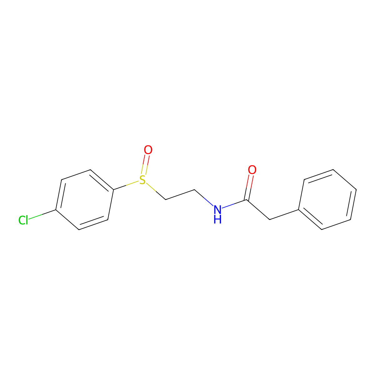 N-(2-((4-Chlorophenyl)sulfinyl)ethyl)-2-phenylacetamide molecular structure, CAS 477710-10-4