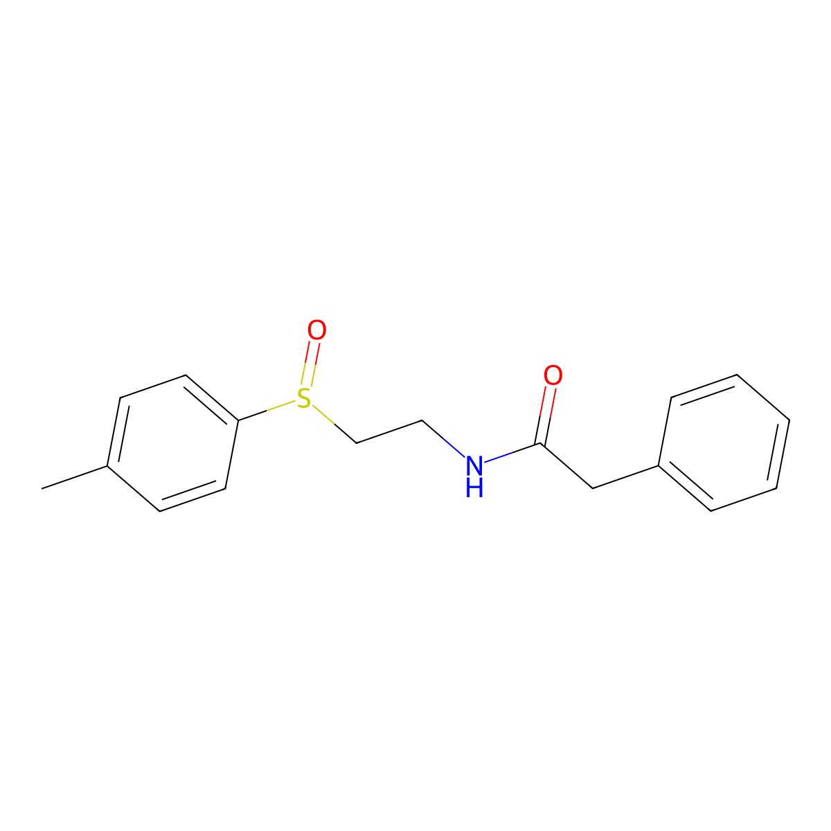 N-(2-((4-Methylphenyl)sulfinyl)ethyl)-2-phenylacetamide molecular structure, CAS 477710-79-5