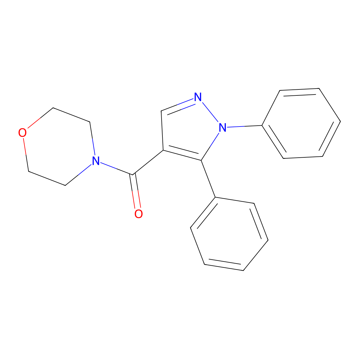 (1,5-diphenyl-1H-pyrazol-4-yl)(morpholino)methanone molecular structure, CAS 477711-84-5